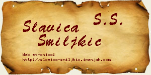 Slavica Smiljkić vizit kartica
